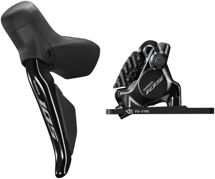 105 ST-R7170-LE Di2 Shift/Brake Lever BR-R7170 Hydraulic Disc Brake Caliper – Front 2x Flat Mount Fork Adaptor BLK