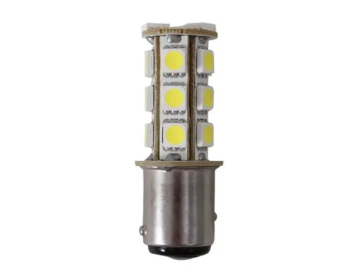 18 LED Bayonet Bulb Double Contact Non-Parallel Pins 12v