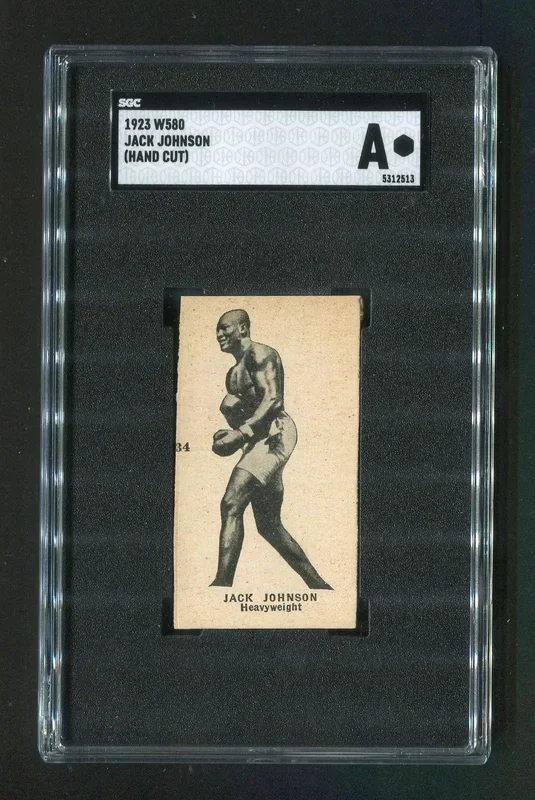 1923 W580 # Jack Johnson SGC Authentic Hand Cut Boxing Card