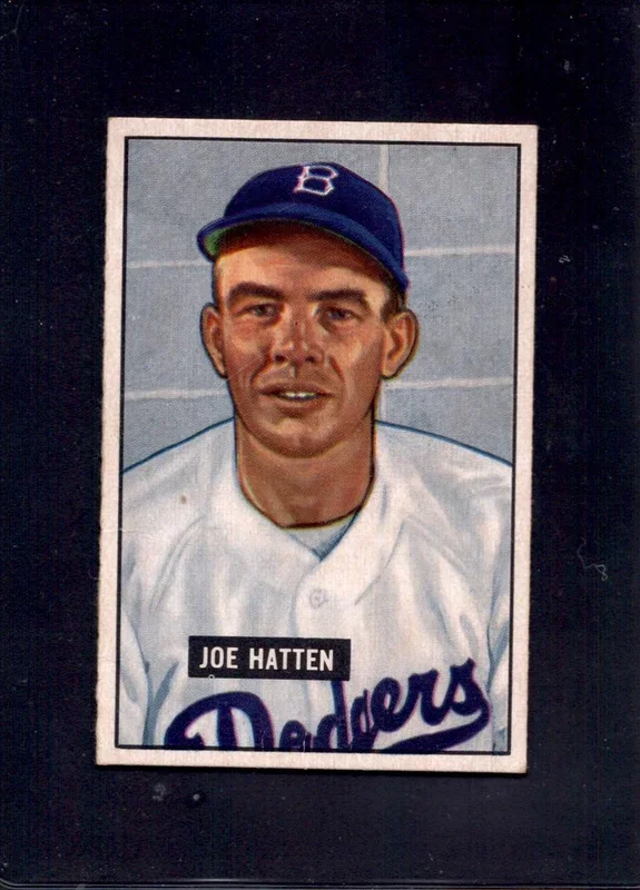 1951 Joe Hatten Bowman #190 Dodgers Baseball Card