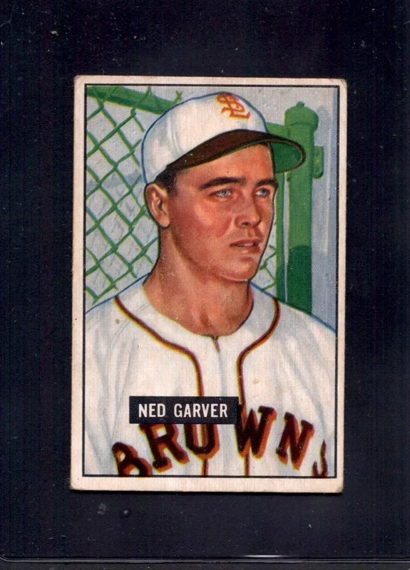 1951 Ned Garver Bowman #172 Browns Baseball Card