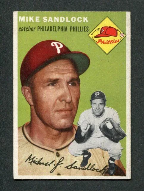 1954 Topps #104 Mike Sandlock Philadelphia Phillies Baseball Card