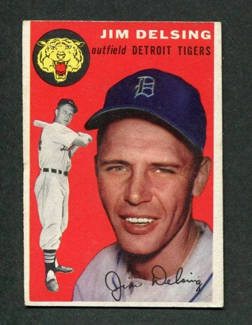 1954 Topps #111 Jim Delsing Detroit Tigers Baseball Card
