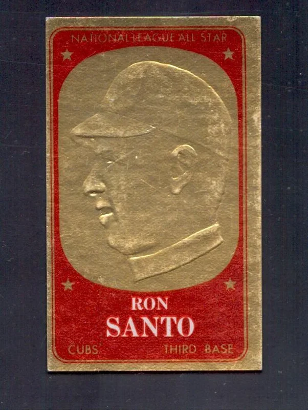 1965 Ron Santo Topps Embossed #28 Cubs Baseball Card