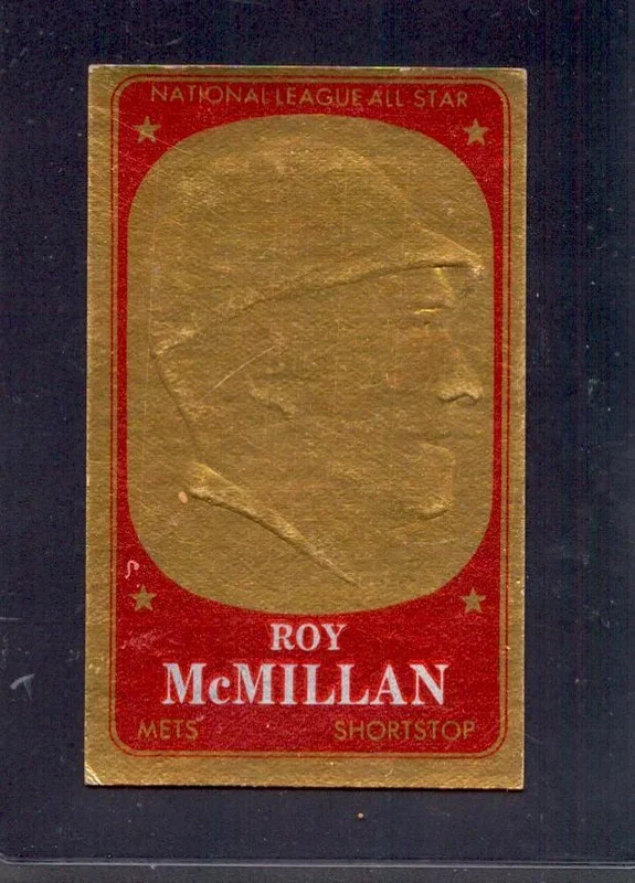 1965 Roy McMillan Topps Embossed #44 Mets Baseball Card