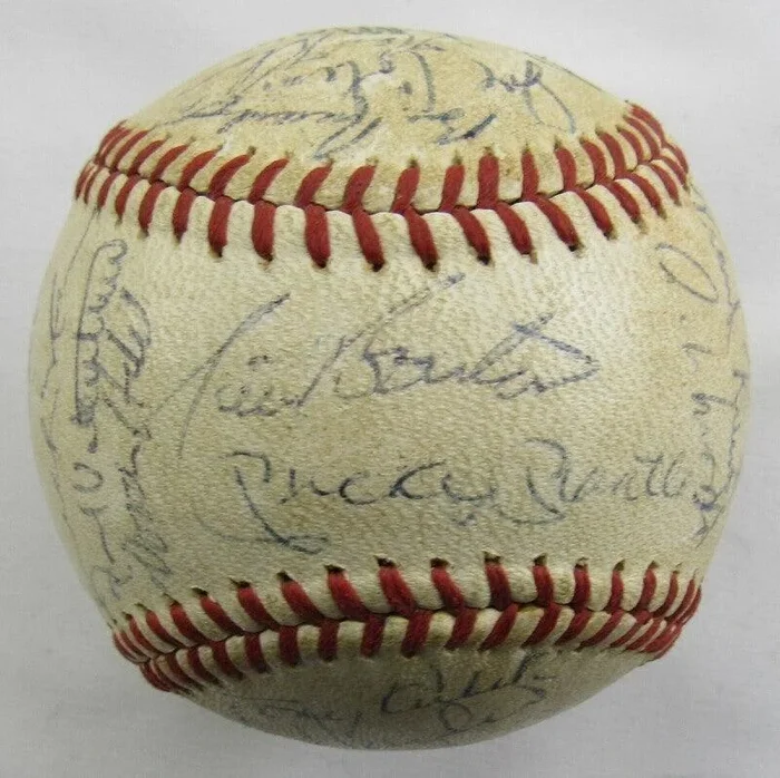 1965 Yankees Senators Angles Signed Baseball Mickey Mantle Roger Maris +27 PSA/DNA M09727