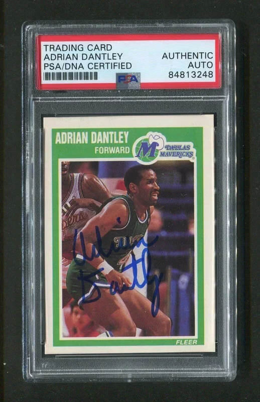 1989 Adrian Dantley PSA/DNA Authentic Autograph Fleer Signed Basketball Card