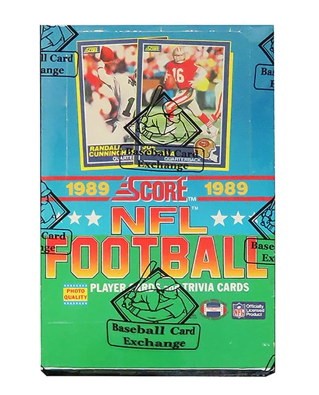 1989 Score Football Unopened Wax Box BBCE Sealed Wrapped – 36 Packs