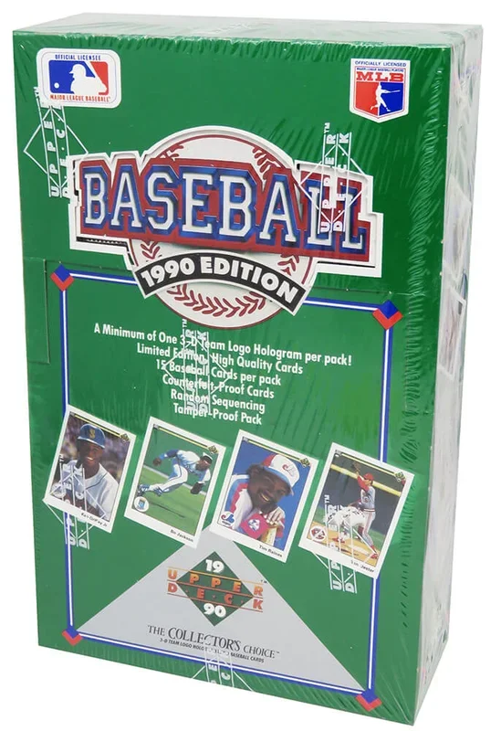 1990 Upper Deck Baseball Low # Series Factory Sealed Wax Box – 36 Packs