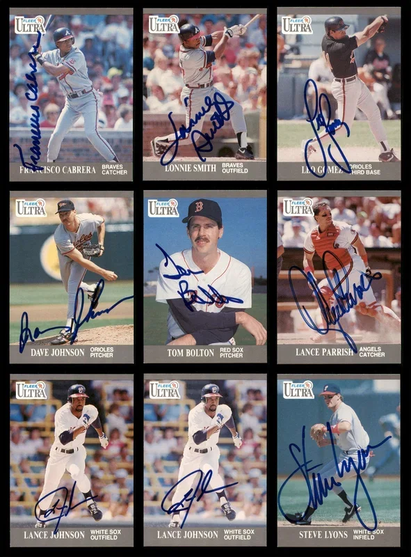 1991 Fleer Ultra Baseball Autographed Cards Lot Of 54 SKU #185541