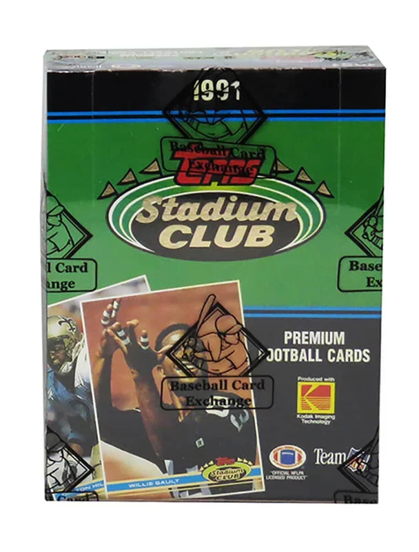 1991 Topps Stadium Club Football Unopened Box BBCE Wrapped From A Sealed Case (FASC)