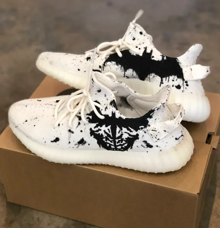 2 Pairs of Custom Yeezy’s- Batman Inkblot & USA Theme- Custom Order