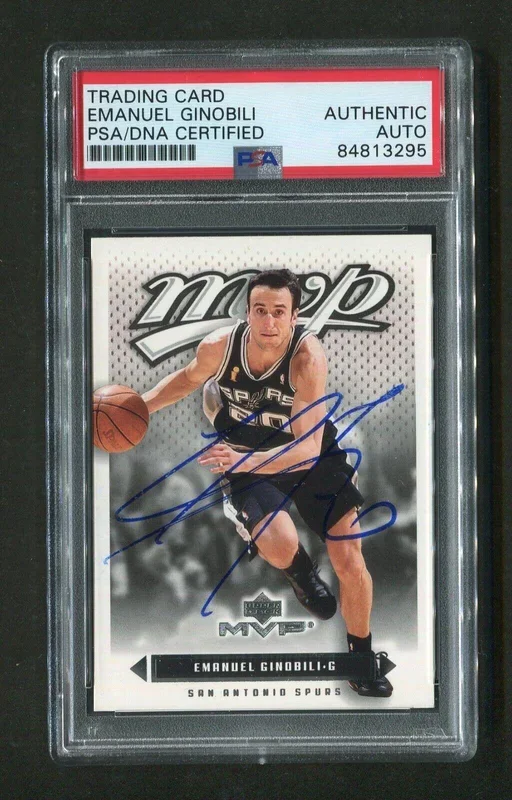2003 Emanuel Ginobli PSA/DNA Authentic Autograph Upper Deck MVP Signed Basketball Card