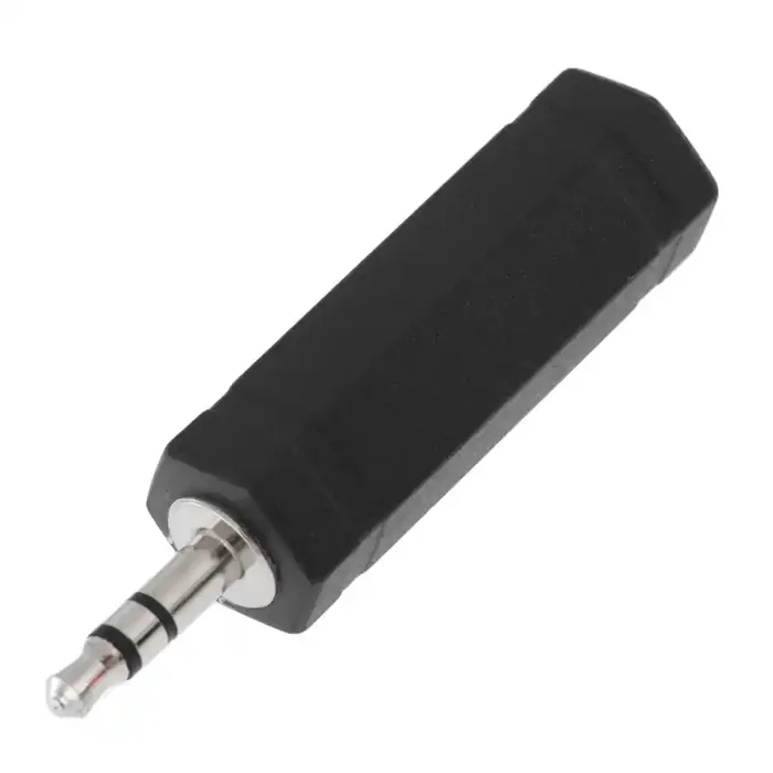 3.5mm Stereo Plug to 6.5mm Stereo Socket Adaptor