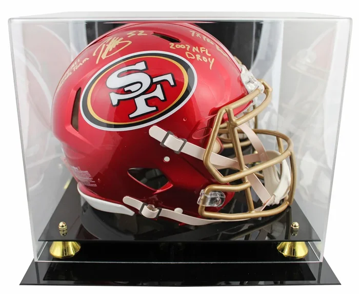 49ers Patrick Willis “3x Insc” Signed Flash F/S Speed Proline Helmet W/ Case BAS
