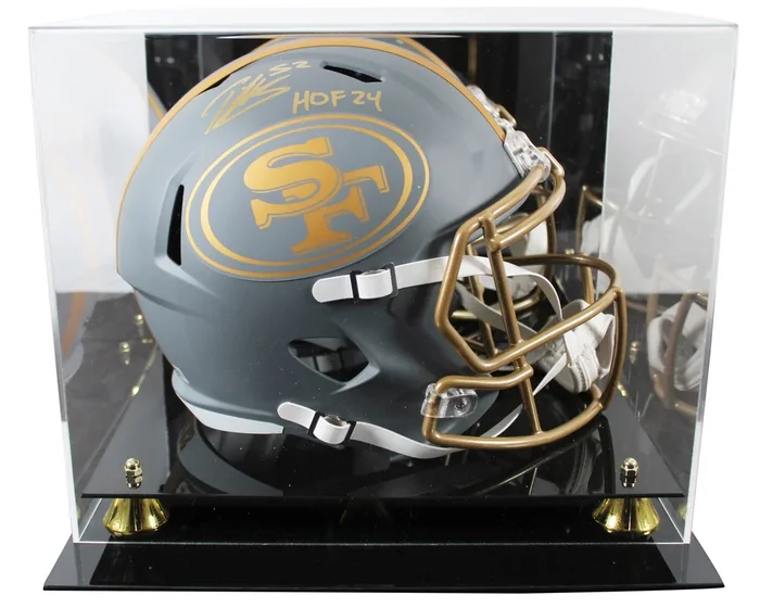 49ers Patrick Willis “HOF 24” Signed Slate F/S Speed Rep Helmet W/ Case BAS Wit
