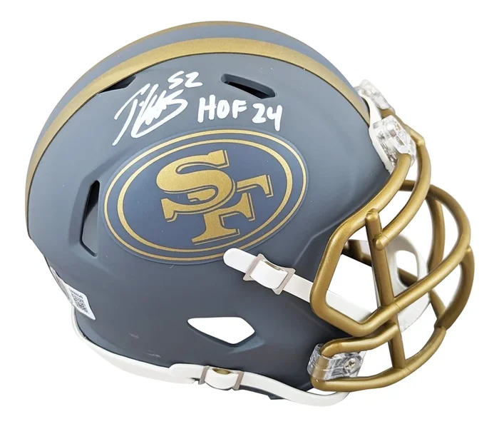 49ers Patrick Willis “HOF 24” Signed Slate Speed Mini Helmet BAS Witnessed