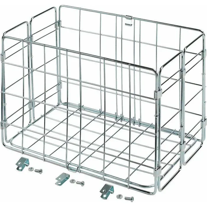 582 Folding Pannier Basket for Rear Rack: Silver