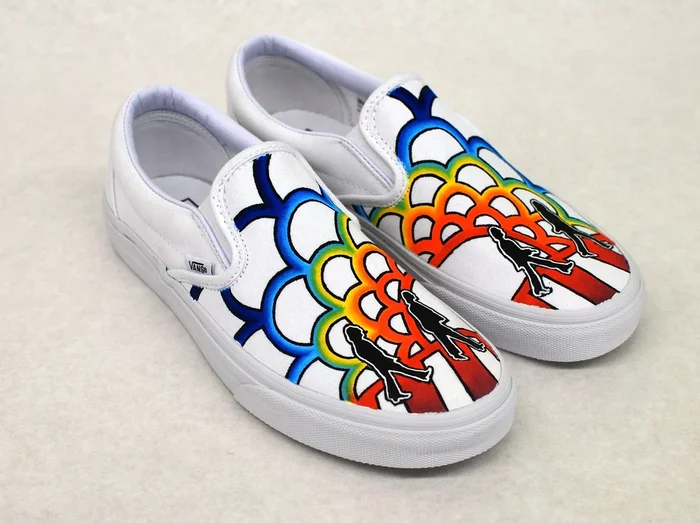 Abbey Road – Beatles theme Vans slip ons