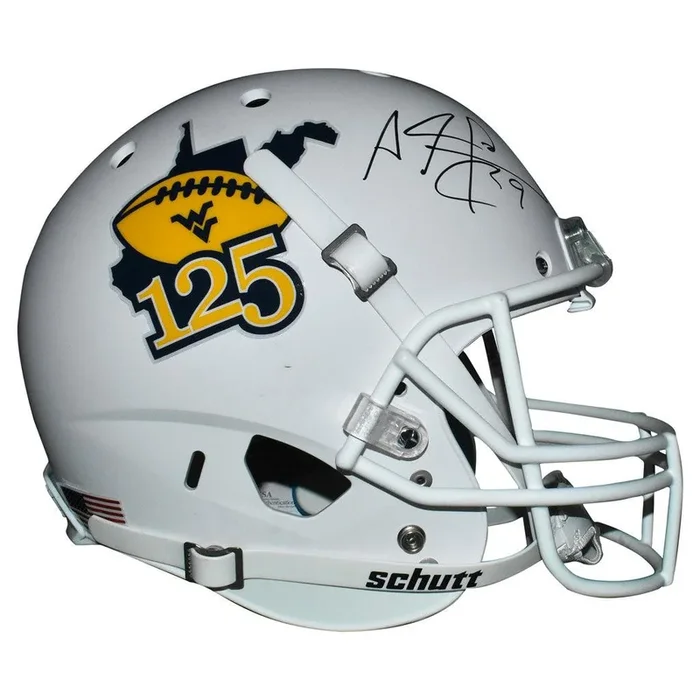 Adam Pacman Jones Signed West Virginia Mountaineers Full-Size Schutt Replica 125th Anniversary Football Helmet (JSA)