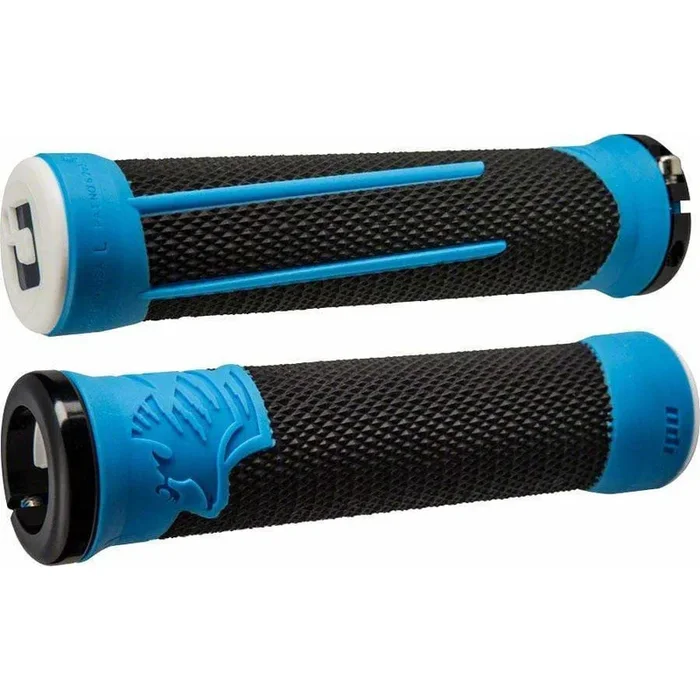 AG2 Bike Handlebar Grips – Black/Blue, Lock-On