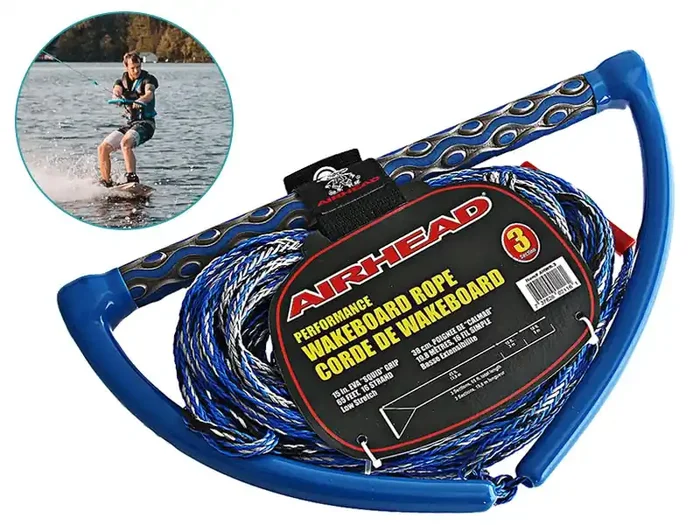 Airhead EVA Grip Handle 3 Section Wakeboard Rope
