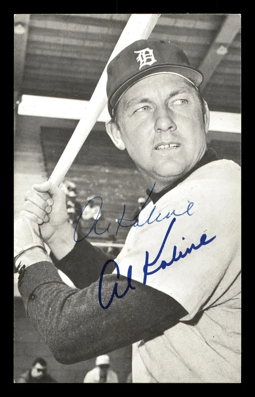 Al Kaline Autographed 3.25×5.25 Team Issued Photo Detroit Tigers SKU #171211