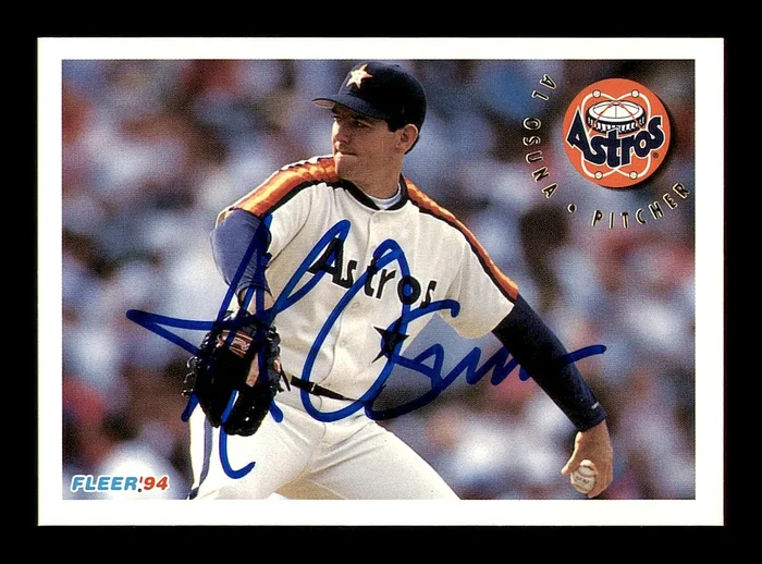 Al Osuna Autographed 1994 Fleer Card #497 Houston Astros SKU #183600