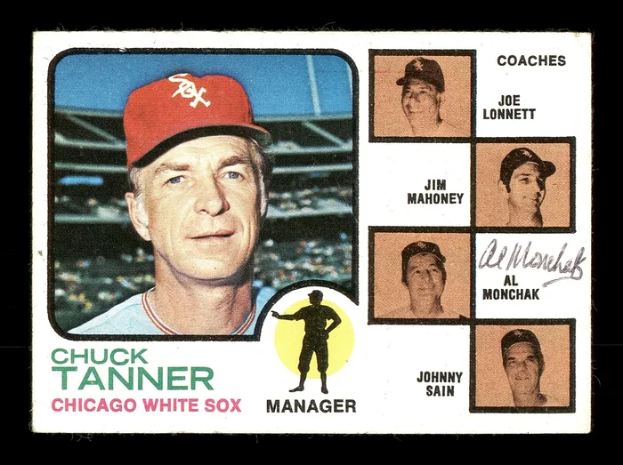 Alex “Al” Monchak Autographed 1973 Topps Card #356 Chicago White Sox Coach SKU #167194