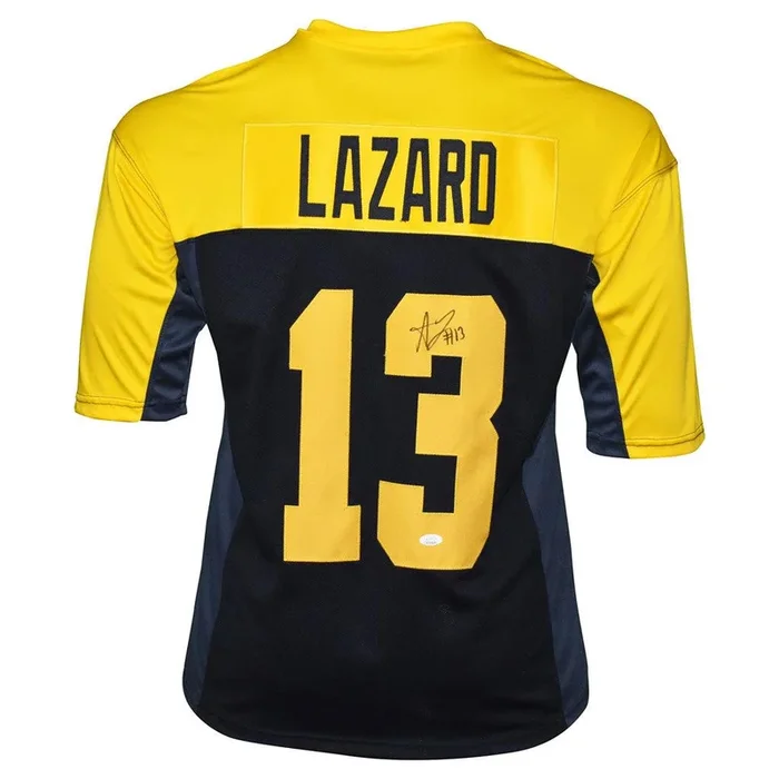 Allen Lazard Signed Green Bay Pro Blue Throwback Football Jersey (JSA)