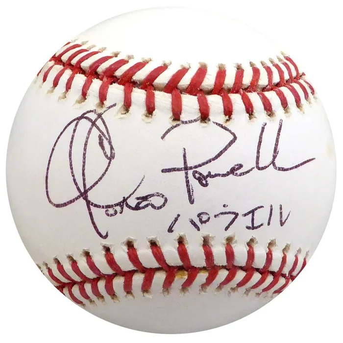 Alonzo Powell Autographed Official MLB Baseball Houston Astros Beckett BAS #H10596