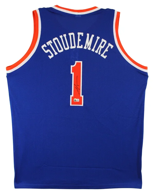 Amar’e Stoudemire Authentic Signed Blue Pro Style Jersey BAS Witnessed