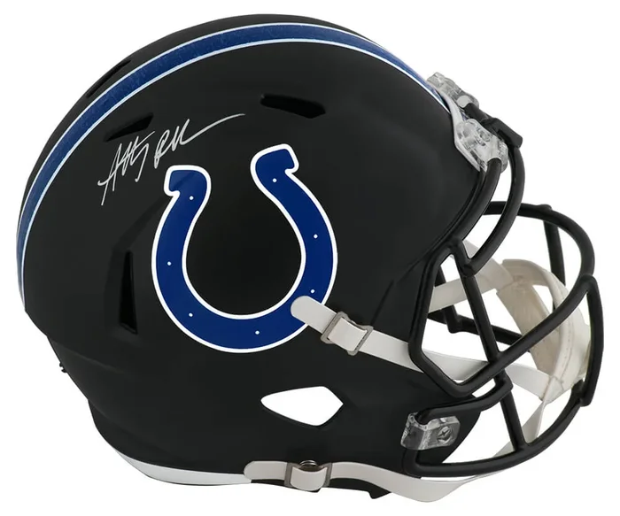 Anthony Richardson Signed Indianapolis Colts 2023 Black Alternate Riddell Full Size Speed Replica Helmet – (Fanatics)