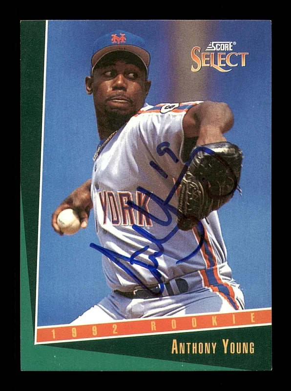 Anthony Young Autographed 1993 Score Select Rookie Card #284 New York Mets SKU #183986