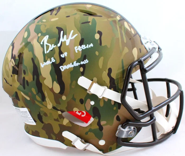 Baker Mayfield Autographed Browns Camo F/S Authentic Helmet – Beckett W *White