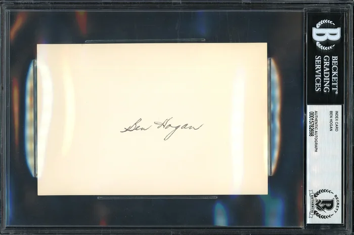 Ben Hogan Autographed 4×6 Index Card Beckett BAS #15782698