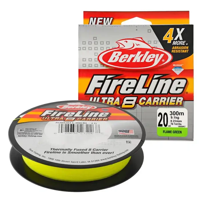 Berkley Fireline Ultra 8 Braid 300m 20lb Flame Green