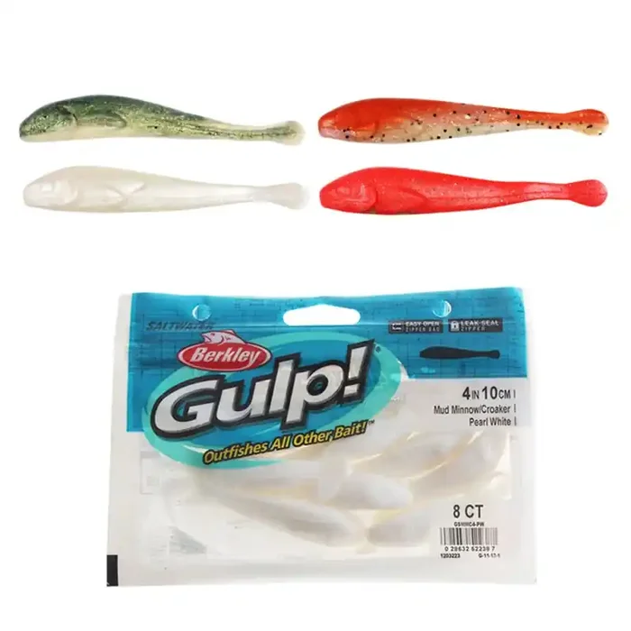 Berkley Gulp Mud Minnow Soft Bait 10cm Qty 8