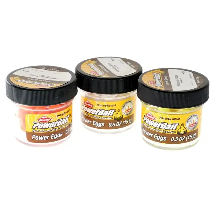 Berkley Powerbait Power Eggs Floating Magnum Garlic Assorted 3-Pack