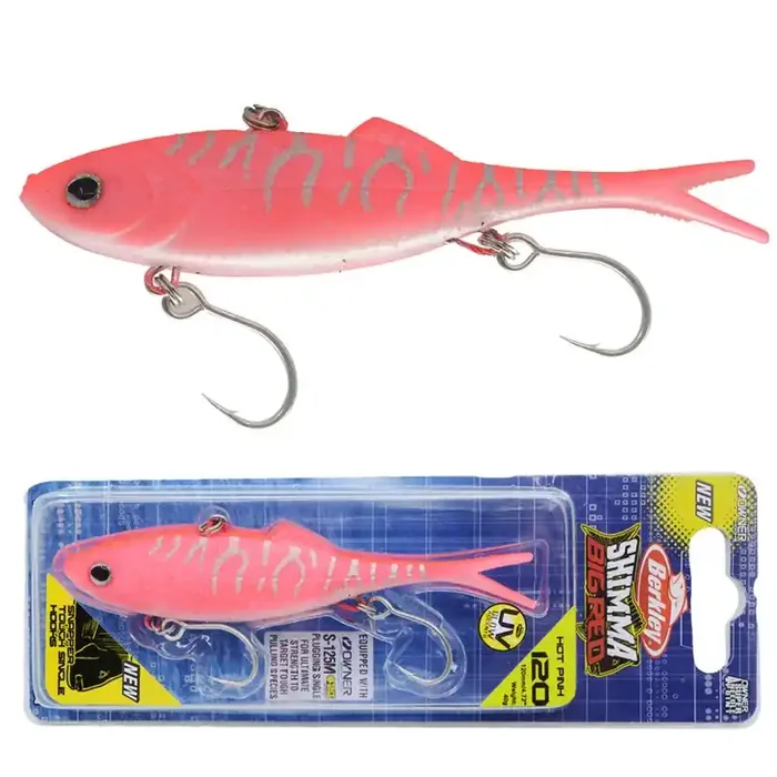 Berkley Shimma Fork Big Red Soft Bait Lure 120mm Hot Pink