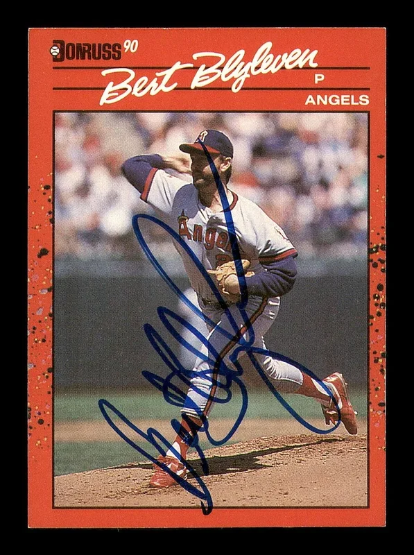 Bert Blyleven Autographed 1990 Donruss Card #331 California Angels SKU #184426