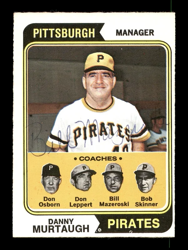 Bill Mazeroski Autographed 1974 O-Pee-Chee Card #489 Pittsburgh Pirates SKU #169064