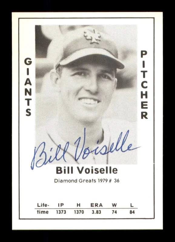 Bill Voiselle Autographed 1979 Diamond Greats Card #36 New York Giants SKU #188661