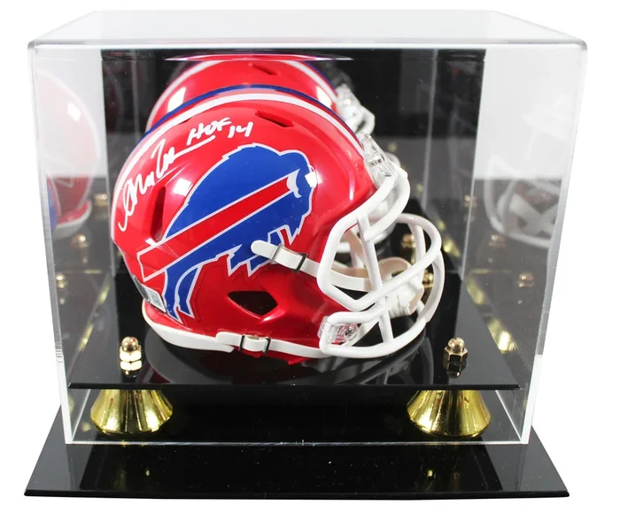 Bills Andre Reed “HOF 14” Signed 1987-01 TB Speed Mini Helmet W/ Case BAS Wit