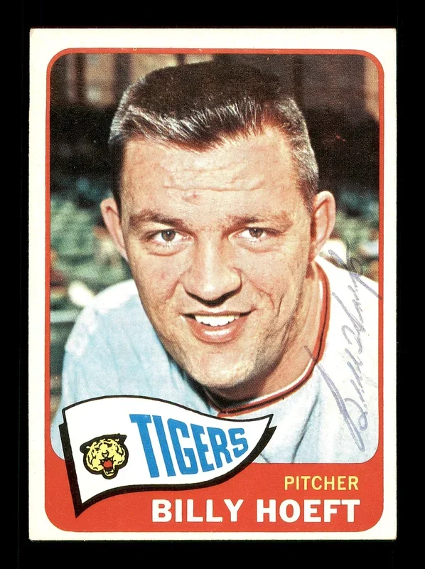 Billy Hoeft Autographed 1965 Topps Card #471 Detroit Tigers SKU #170540