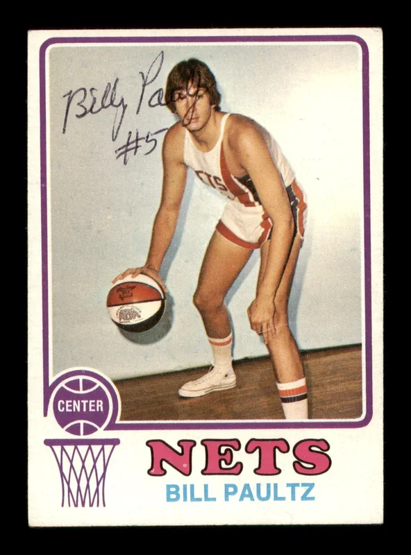 Billy Paultz Autographed 1973-74 Topps Card #216 New York Nets SKU #205321