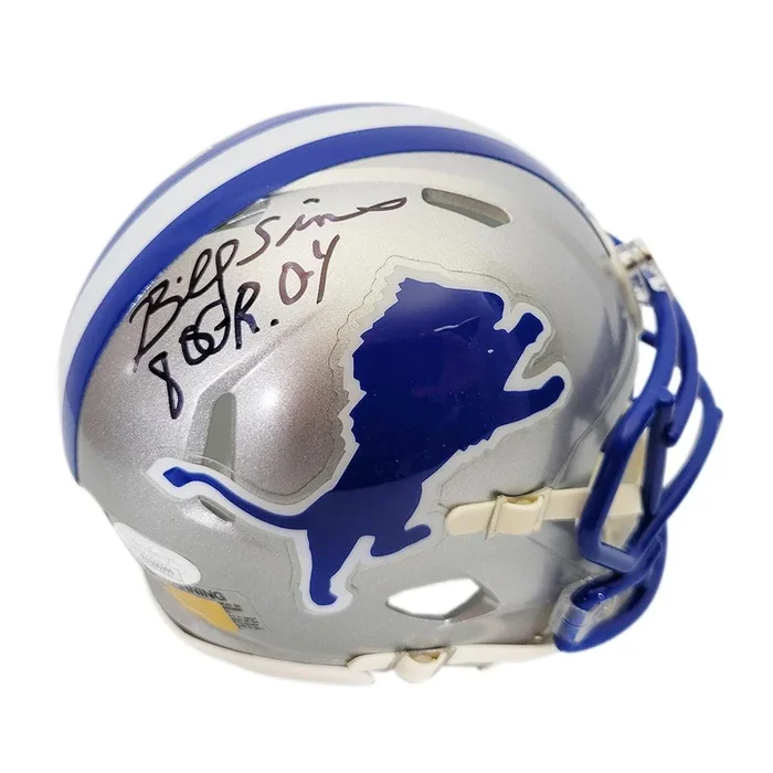 Billy Sims Signed Detroit Lions Throwback 83-02 Speed Mini Football Helmet (JSA)