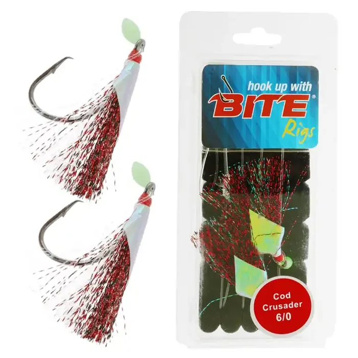Bite Cod Crusader Flasher Rig 2-Hook 6/0