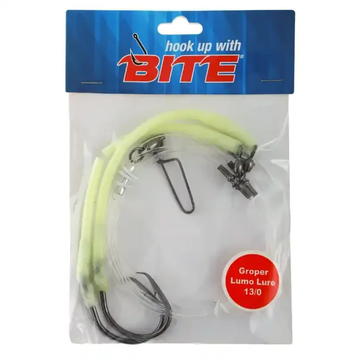 Bite Groper 2-Hook Heavy-Duty Lumo Rig 13/0