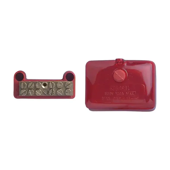 BLA Terminal Blocks with Covers Black 12 Hole